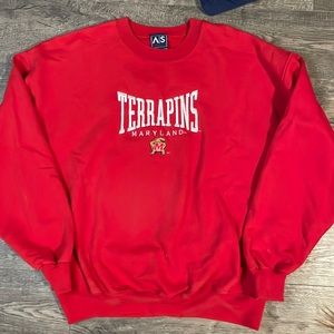 Maryland Terrapins red crewneck. Size XL.